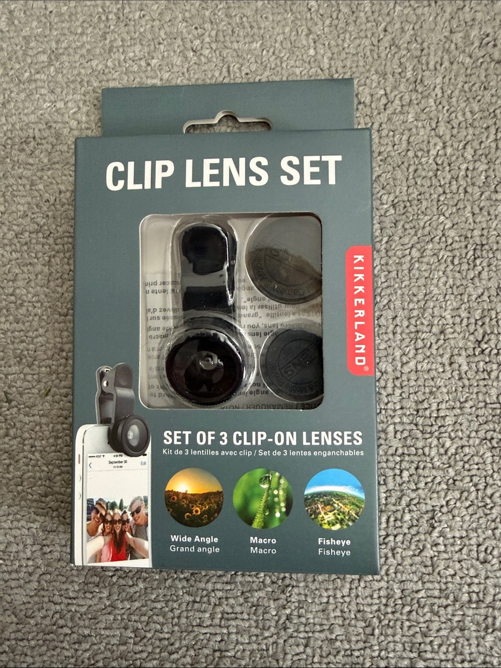Kikkerland Black Clip Lens Set with Multiple Lenses